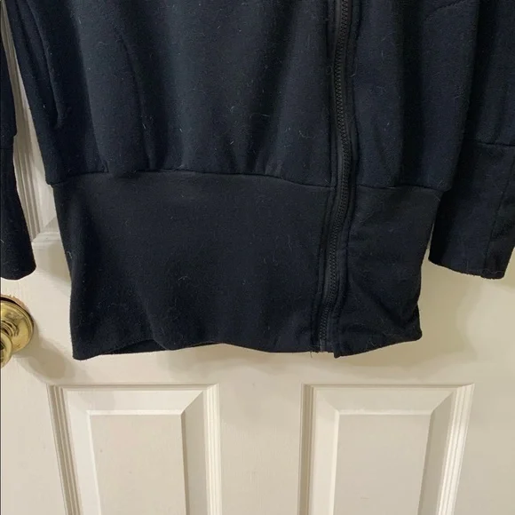 🌷3 for$25🌷Unbranded, US M, Black Faux Fur Lined Long Hoodie Dress with Pockets - Picture 9 of 9